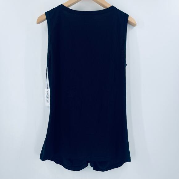 VELVET BY GRAHAM & SPENCER Aubrey Tank Top Size 1X Ruched Black NWT Plus Size - Picture 2 of 11